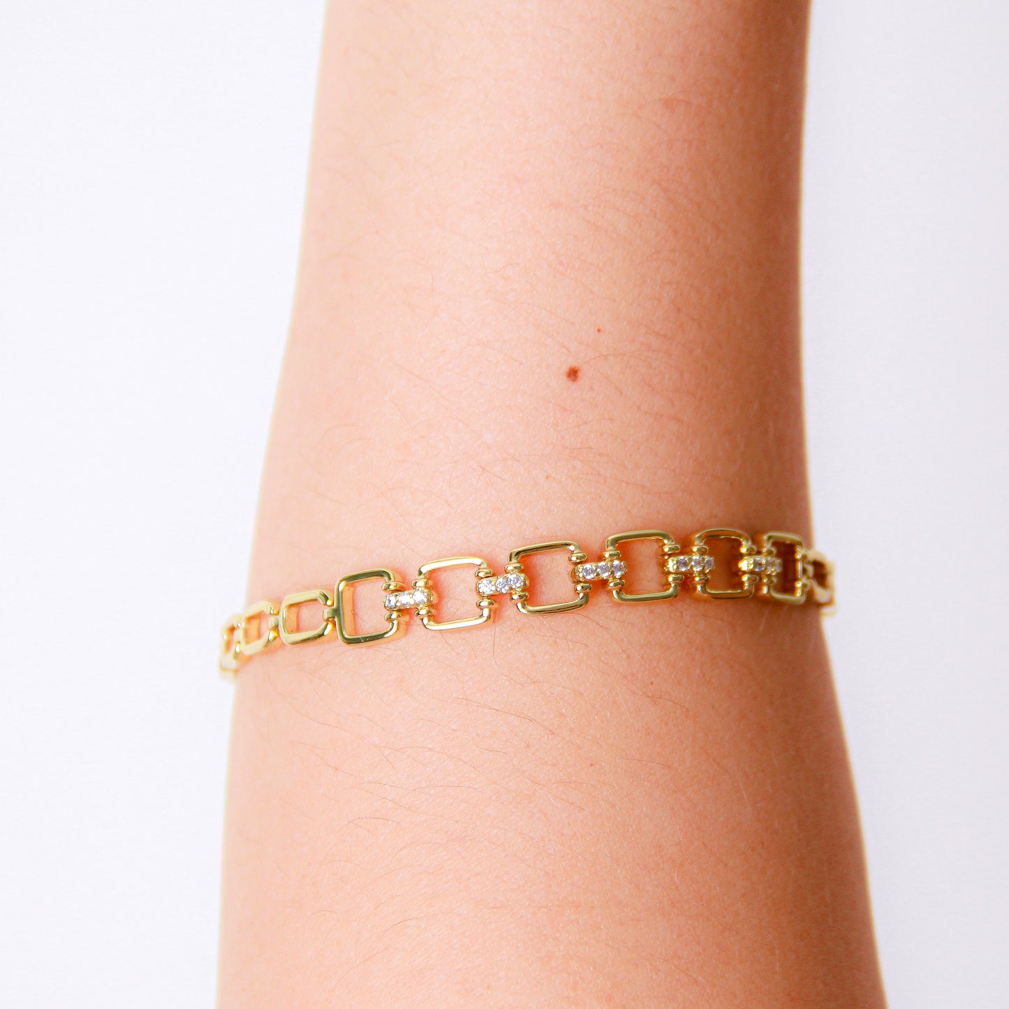 Pulsera baño de oro 18k