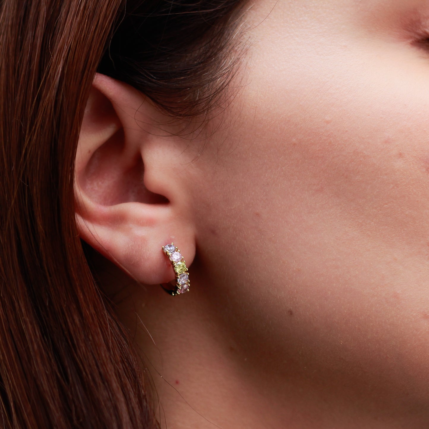 Aretes en baño de oro 18k