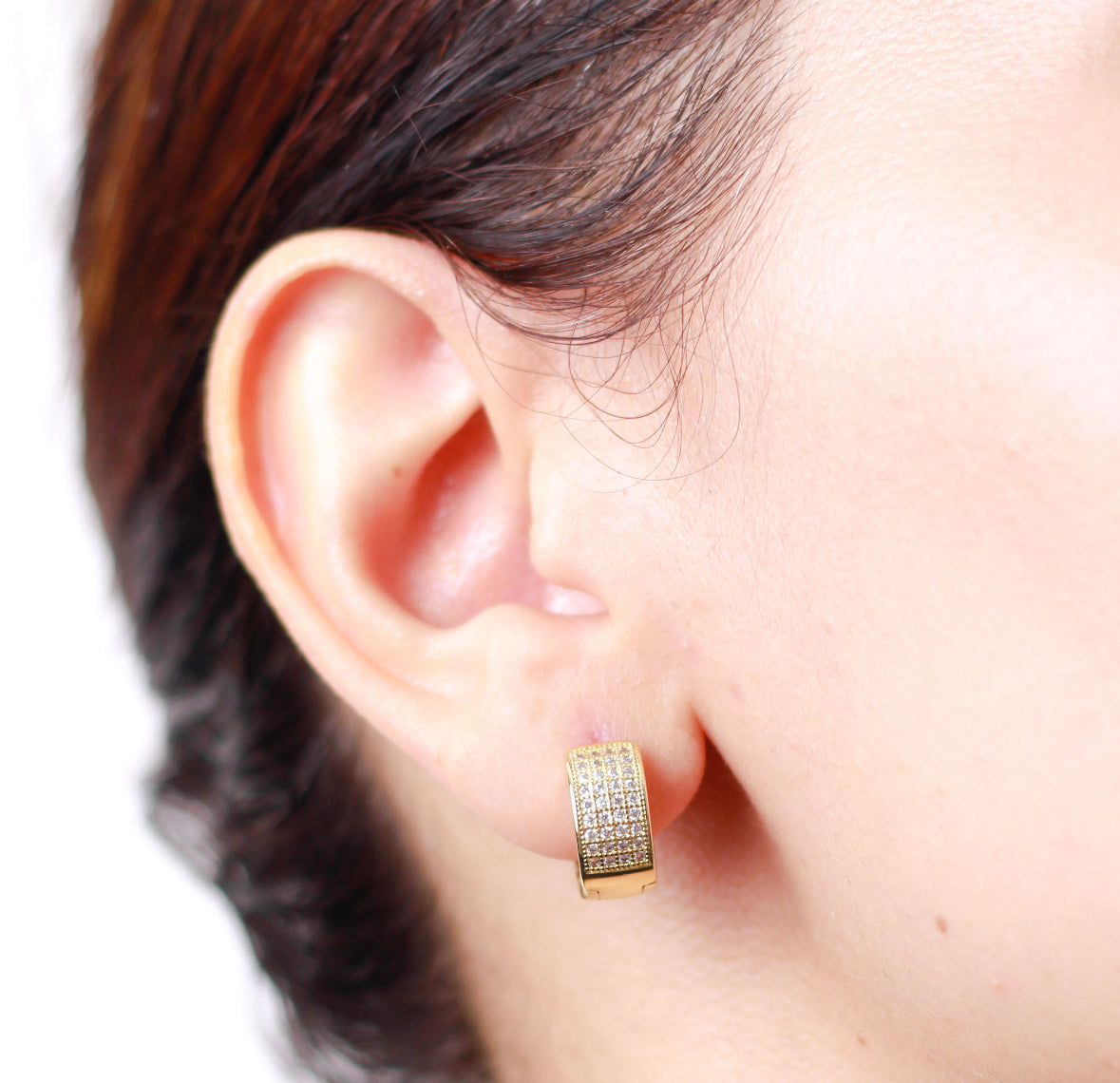 Arete en baño de oro 18k