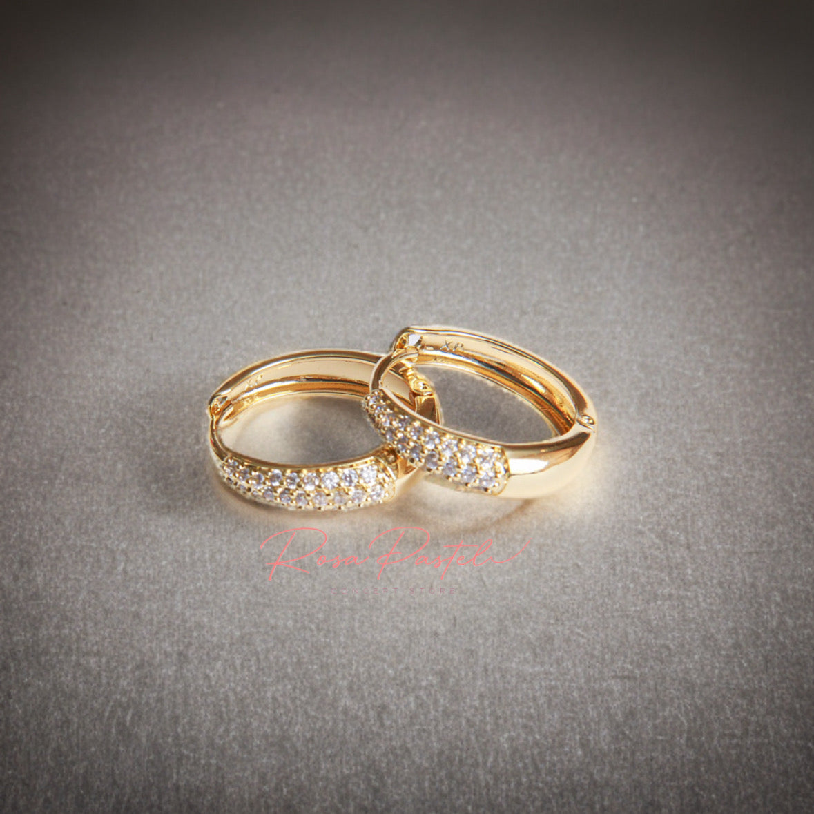 Arete en baño de oro 18k
