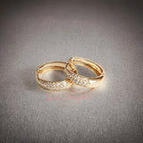 Arete en baño de oro 18k