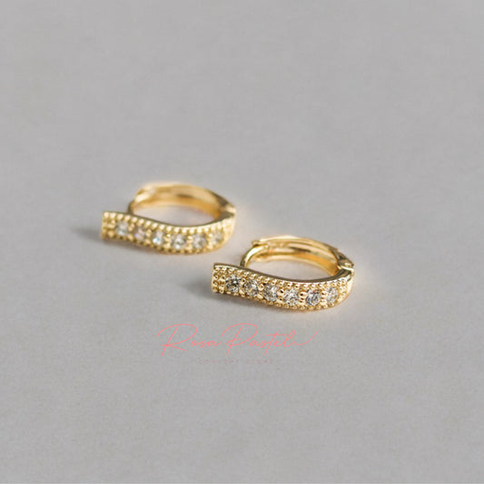 Arete en baño de oro 18 k