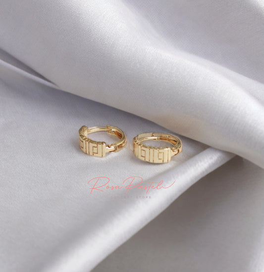 Aretes en baño de oro 18K