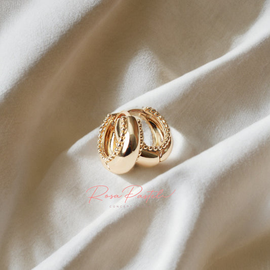 Arete en baño de oro 18k