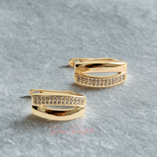 Arete en baño de oro 18k