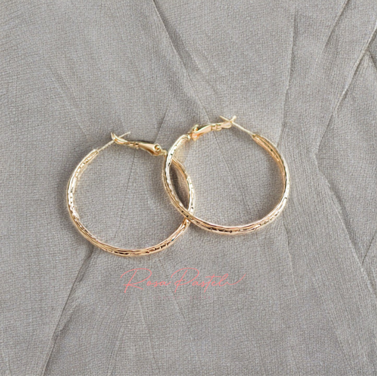 Arete en baño de oro 18 k