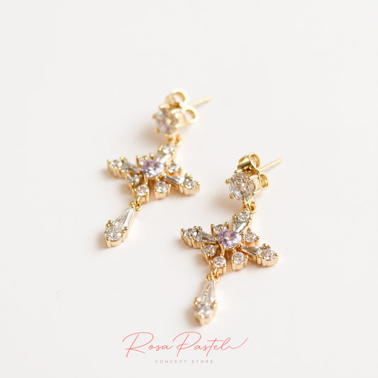 Aretes en baño de oro 18k