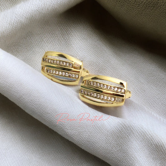 Aretes en baño de oro 18k