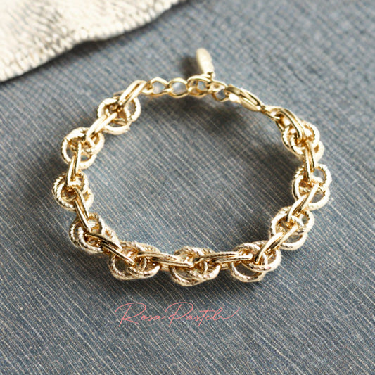Pulsera en baño de oro 18k