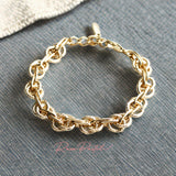 Pulsera en baño de oro 18k