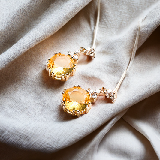 Arete en baño de oro 18 kilates