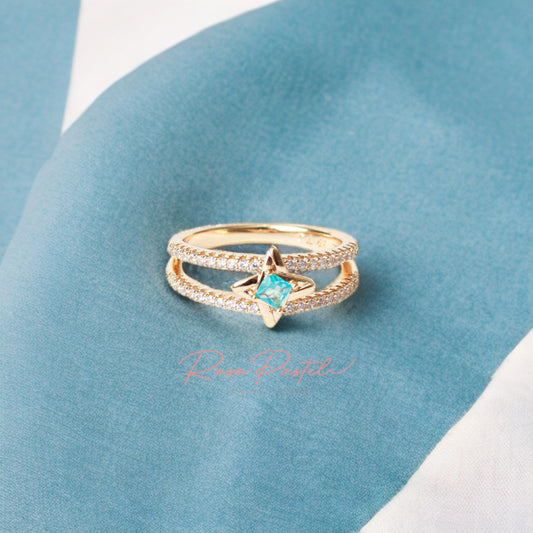 Anillo en baño de oro 18 k