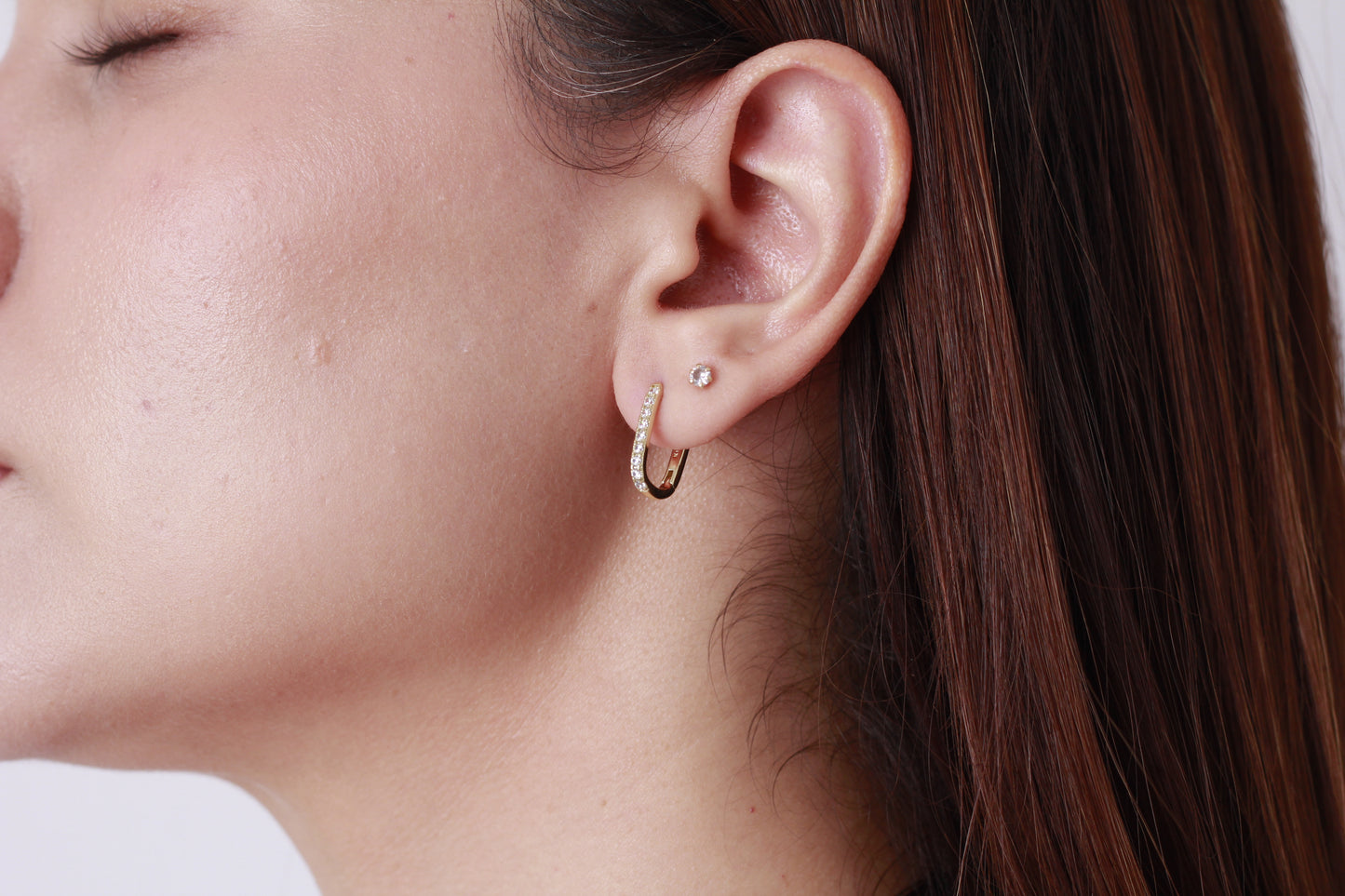Aretes en baño de oro 18K