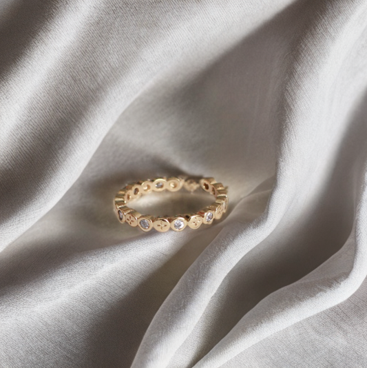 Anillo baño de oro 18k ajustable