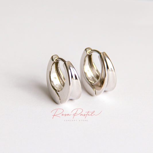 Aretes en baño de Rodio