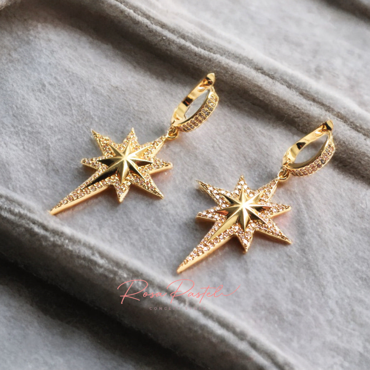 Arete en baño de oro 18k