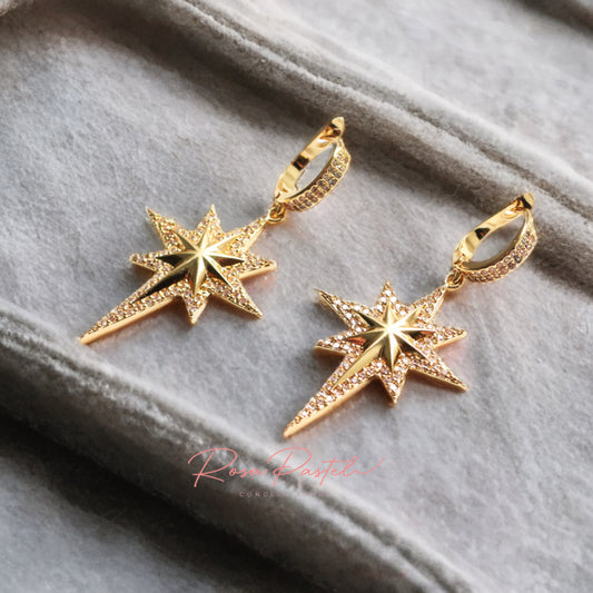 Arete en baño de oro 18k