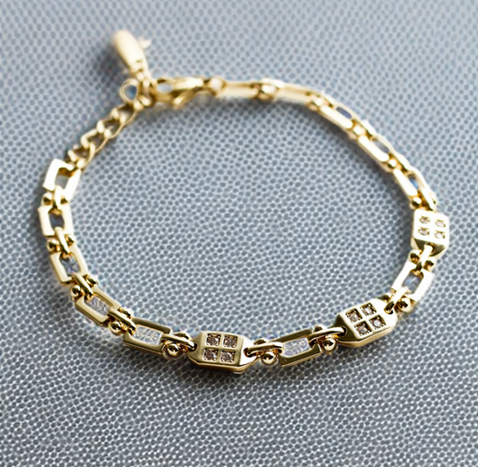 Pulsera en baño de oro 18k