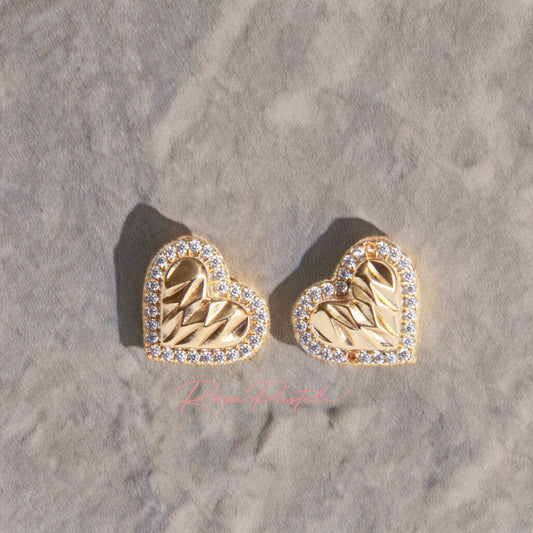 Aretes en baño de oro 18k