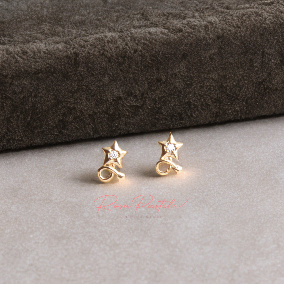 Aretes en baño de oro 18k
