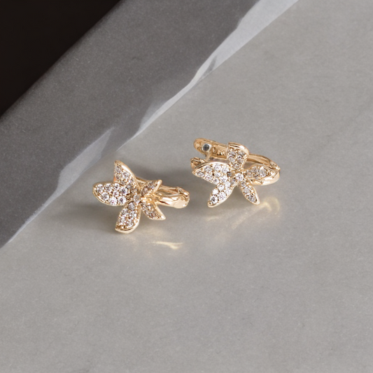 Aretes en baño de oro 18K
