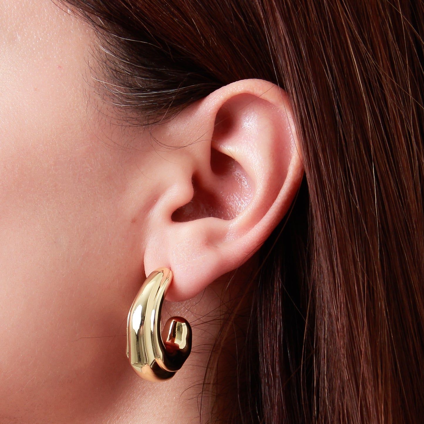 Arete en baño de oro 18k