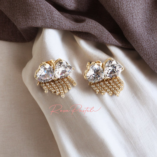 Aretes en baño de oro 18k