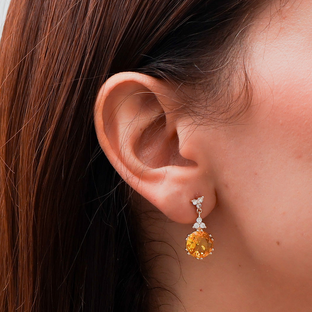 Arete en baño de oro 18 kilates
