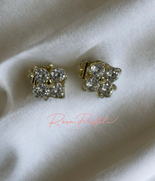 Aretes en baño de oro 18k