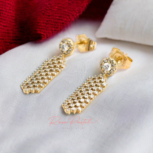 Arete en baño de oro 18k