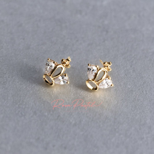 Aretes en baño de oro 18k
