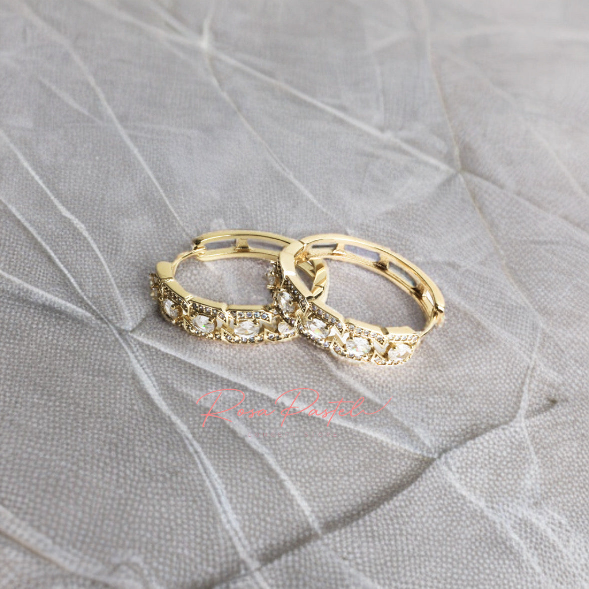Aretes en baño de oro 18k