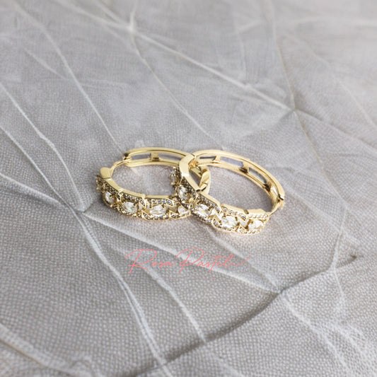 Aretes en baño de oro 18k