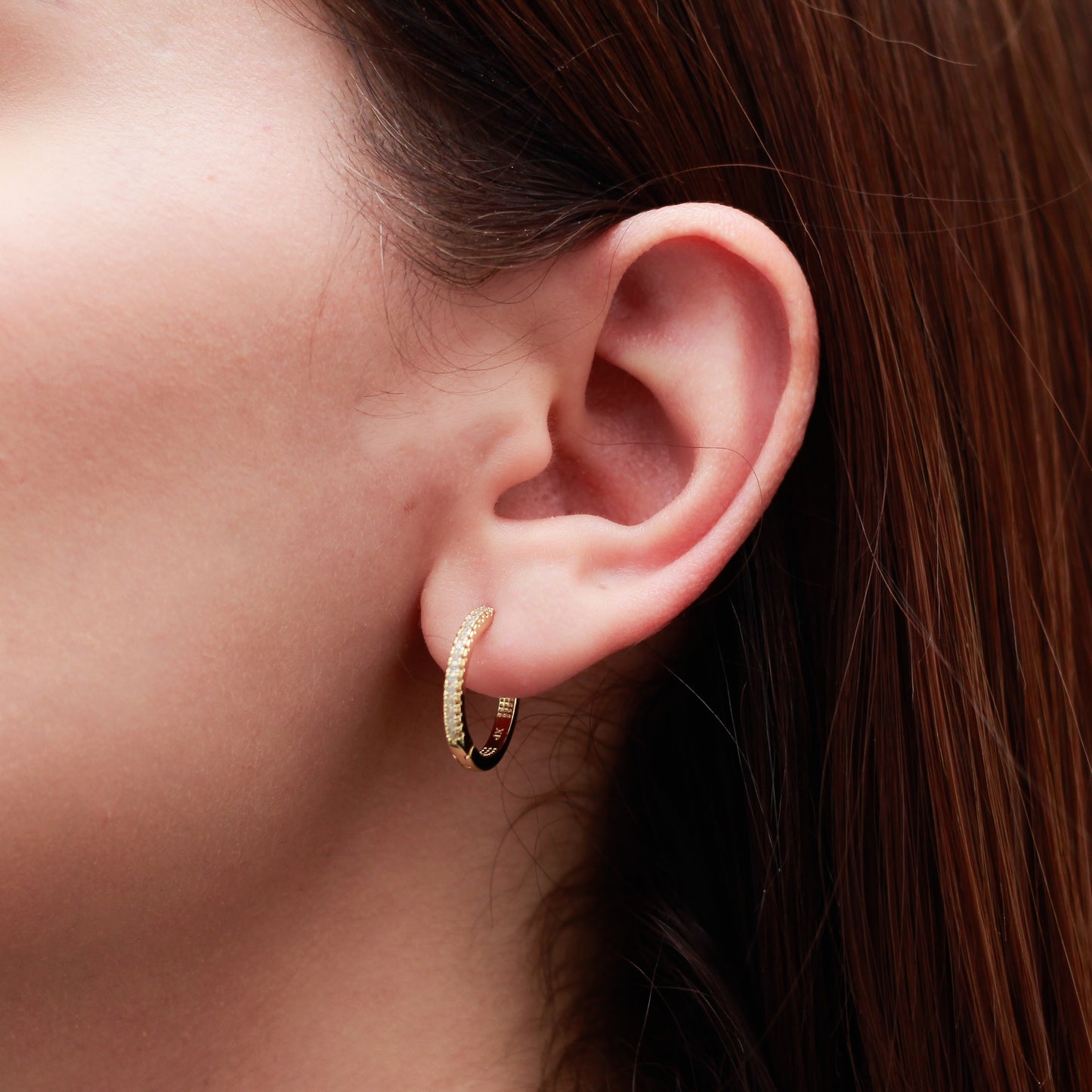 Aretes en baño de oro 18k