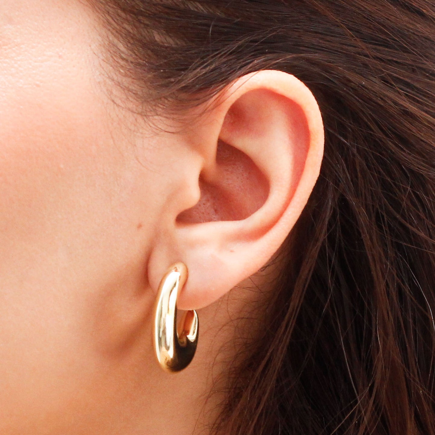 Arete en baño de oro 18k