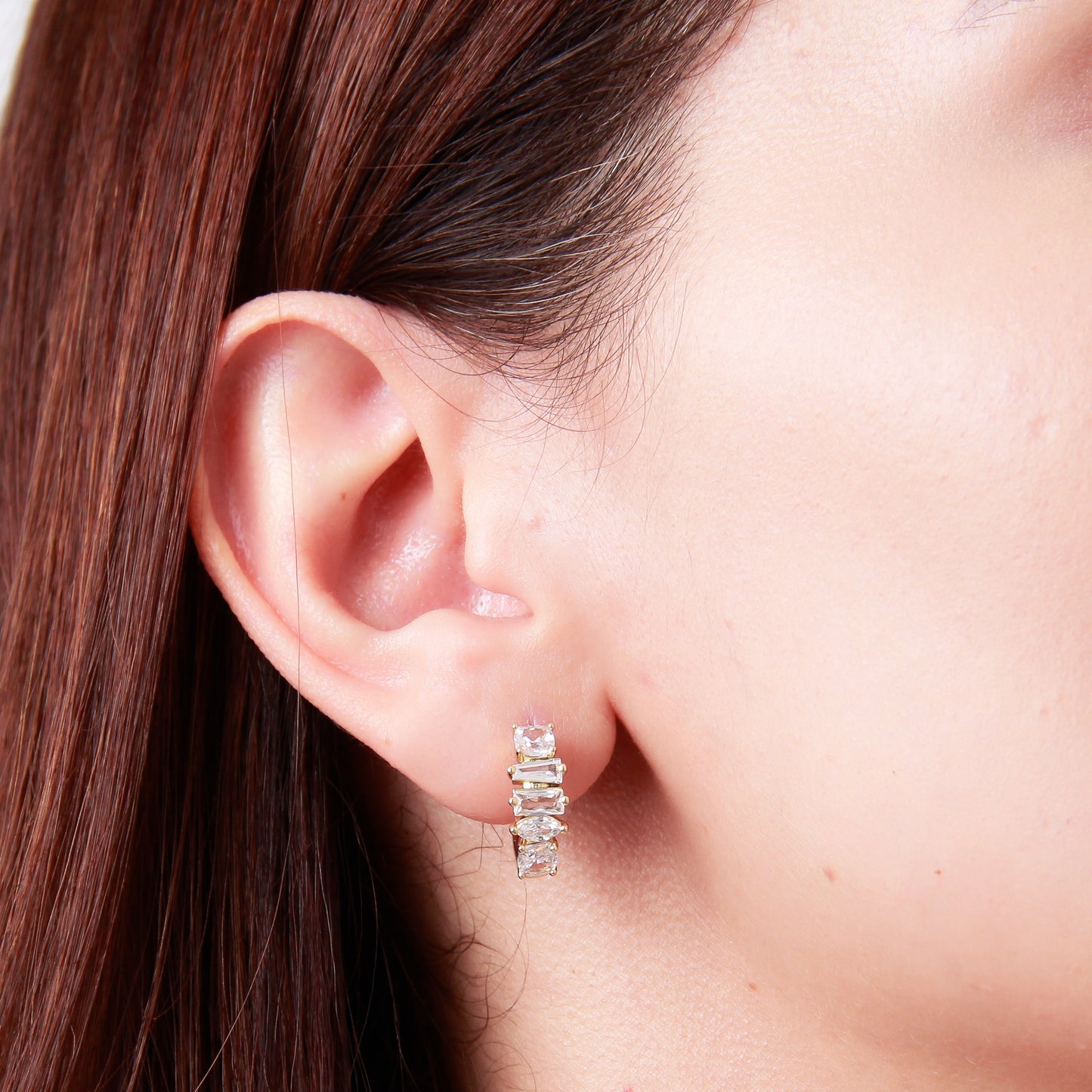 Arete en baño de oro 18k