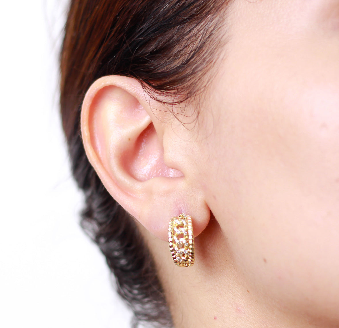 Arete en baño de oro 18k