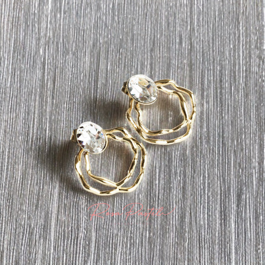 Aretes en baño de oro 18k