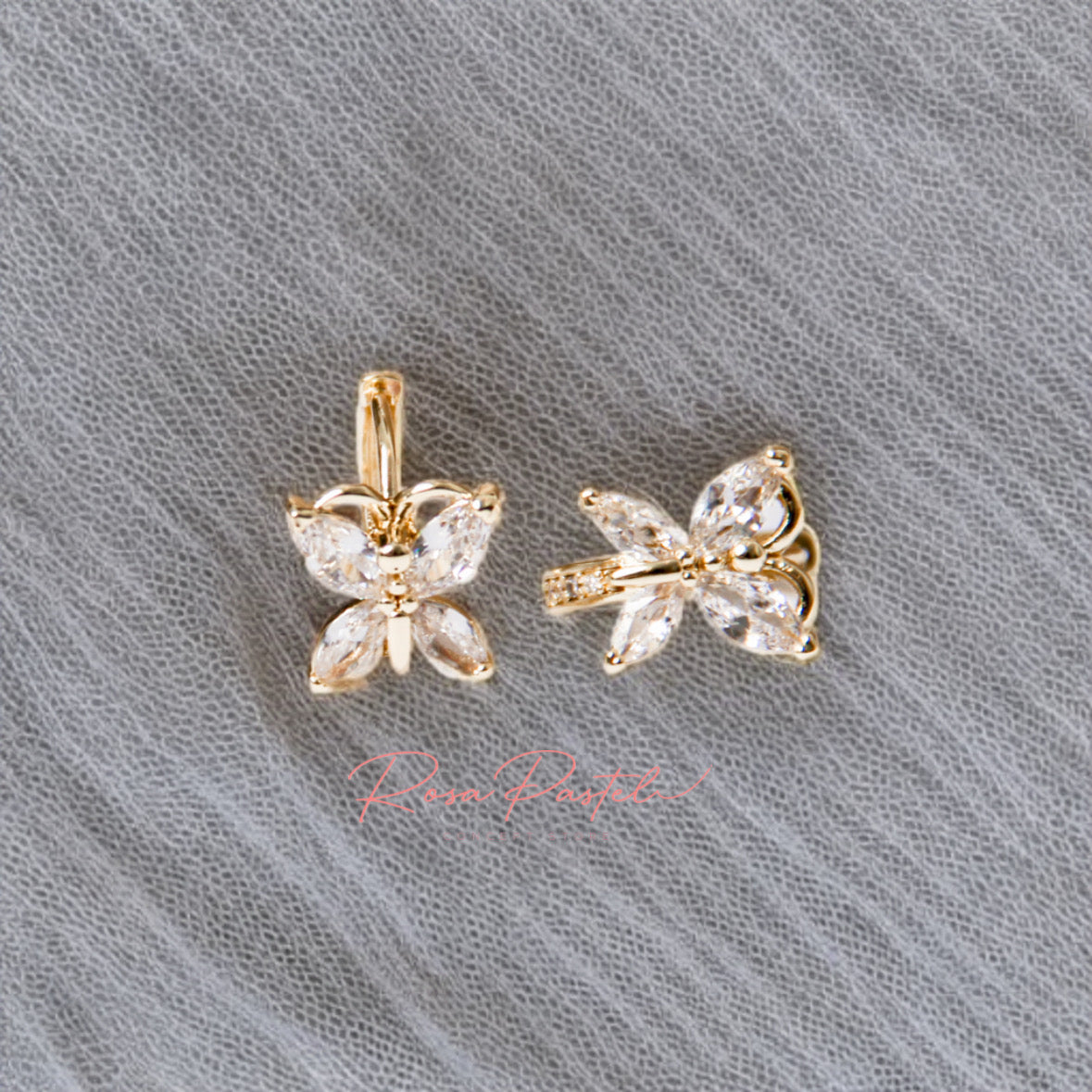 Arete en baño de oro 18k