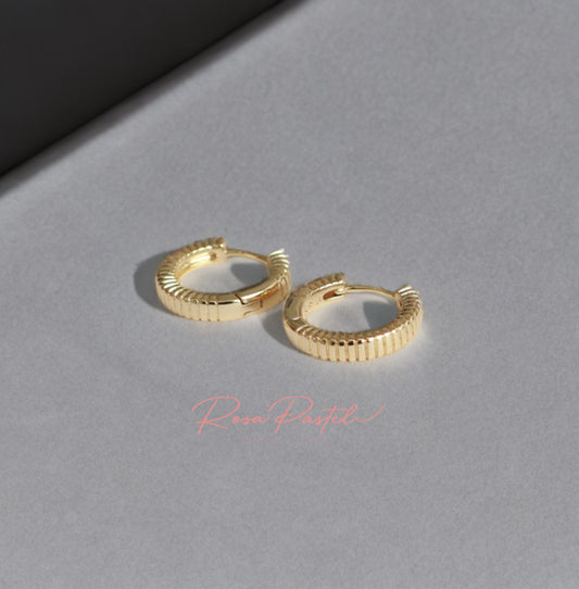 Aretes en baño de oro 18K