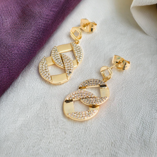 Arete en baño de oro 18k