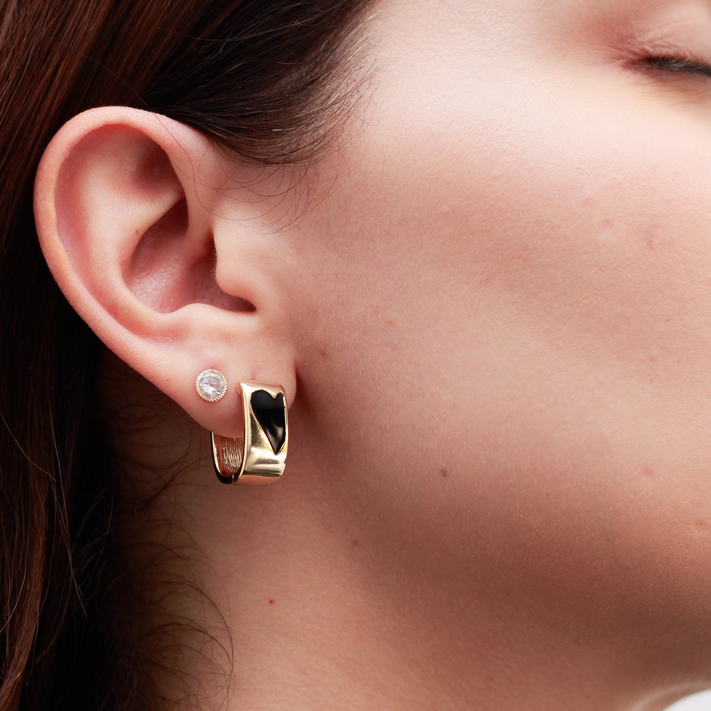 Aretes en baño de oro 18k