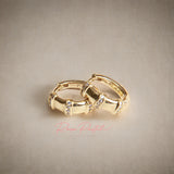 Aretes en baño de oro 18k