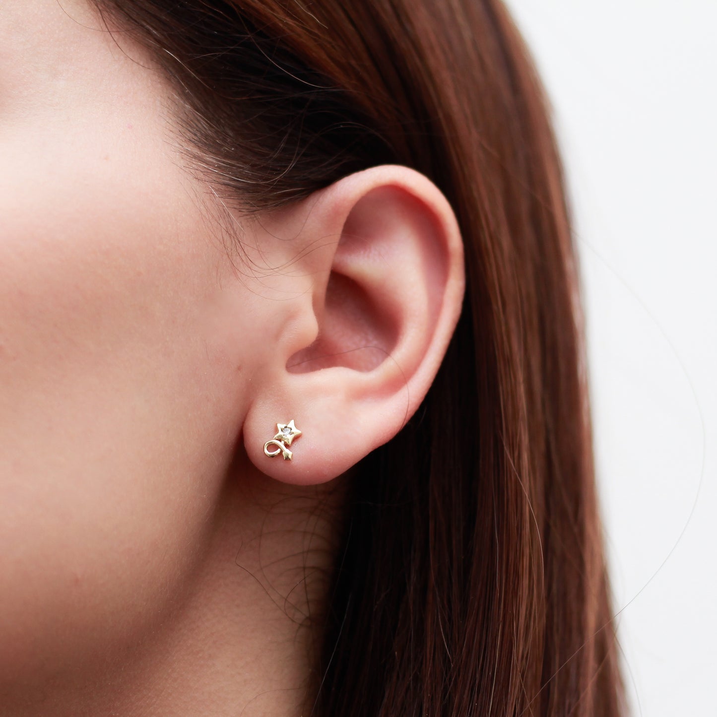 Aretes en baño de oro 18k