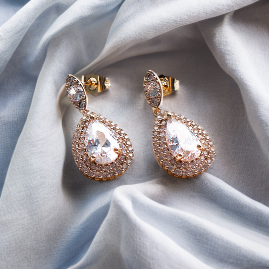 Arete en baño de oro 18 kilates