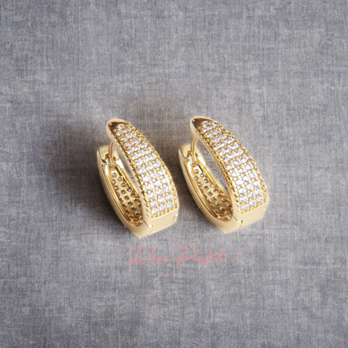 Aretes en baño de oro 18k