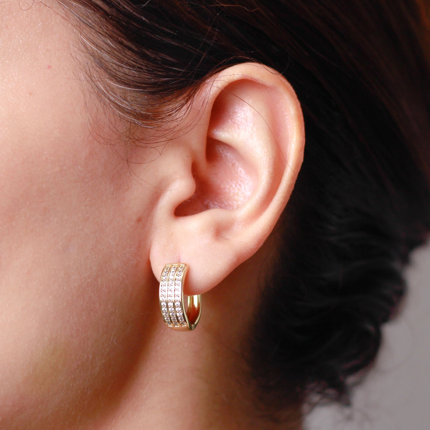 Arete en baño de oro 18k