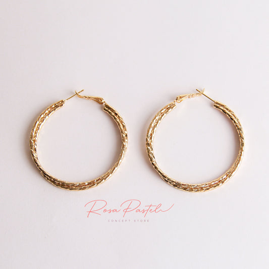 Aretes en baño de oro 18k