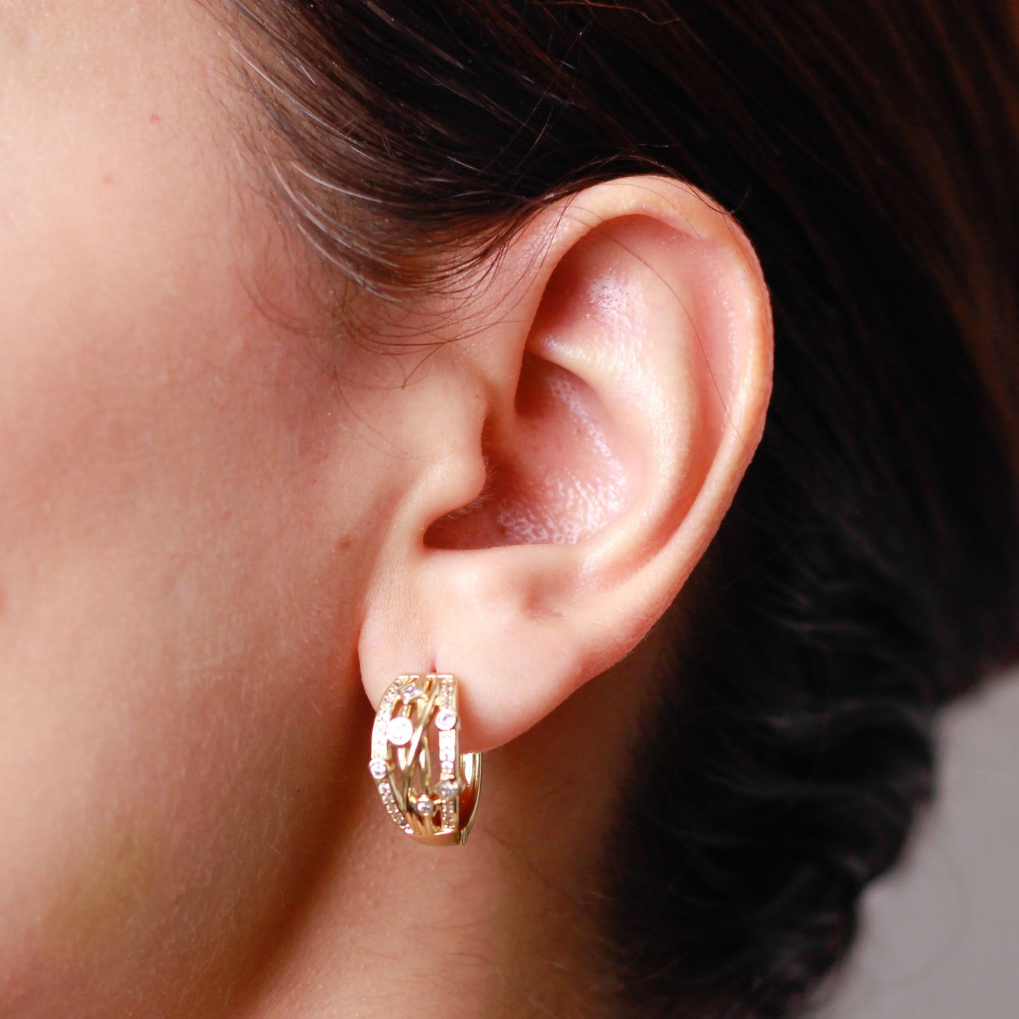 Arete en baño de oro 18k