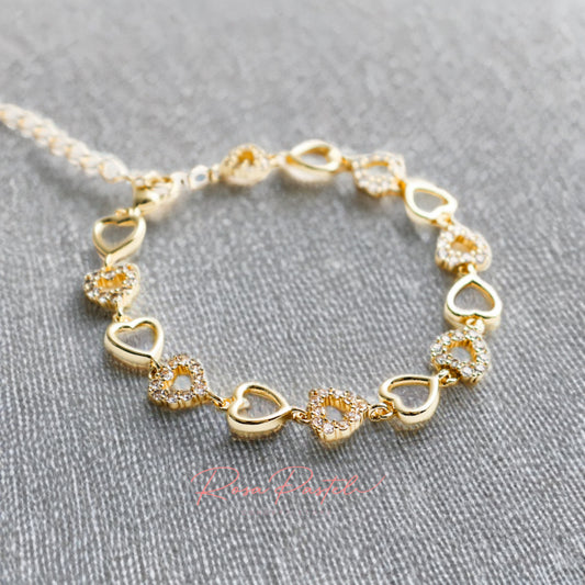Pulsera en baño de oro 18k